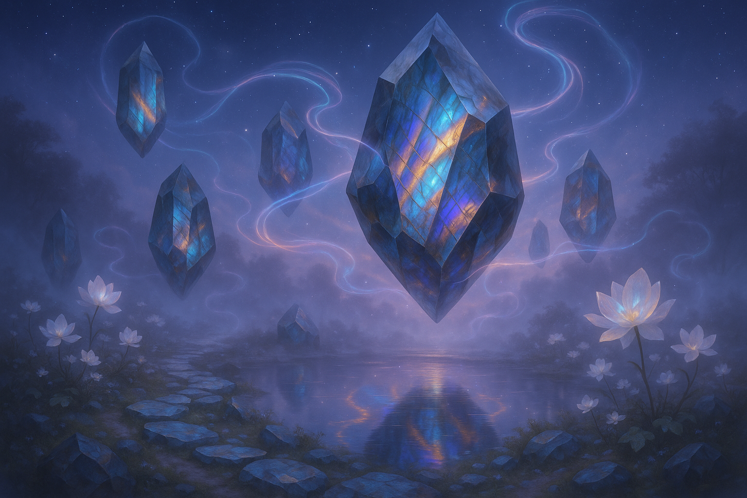 Ethereal labradorite garden