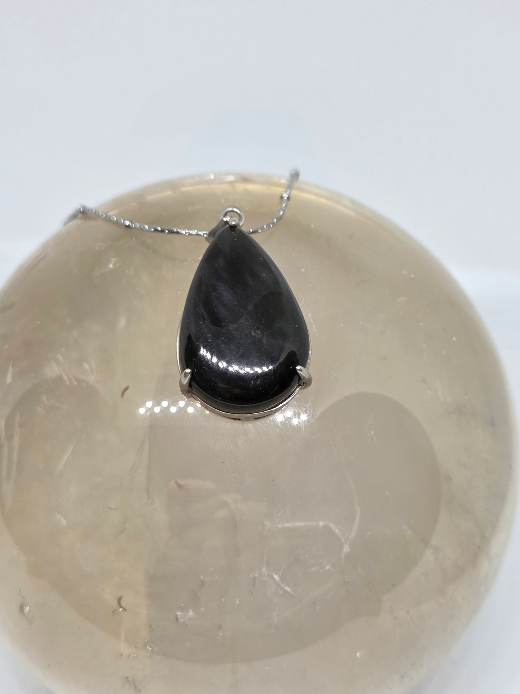 Teardrop Rainbow Obsidian Pendant