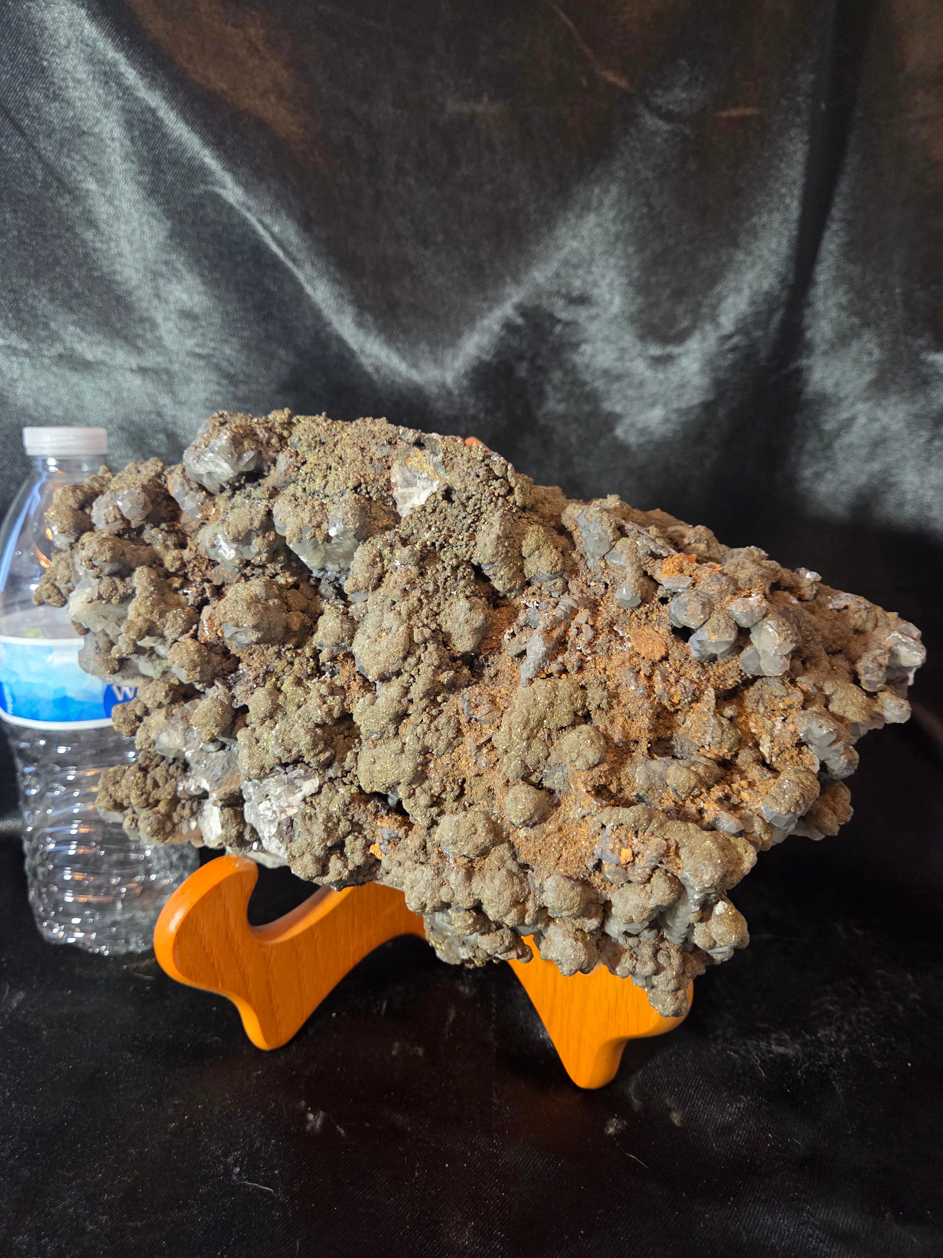 Large calcite and pyrite specimen