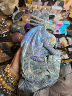 Purple Flash Labradorite Dragon