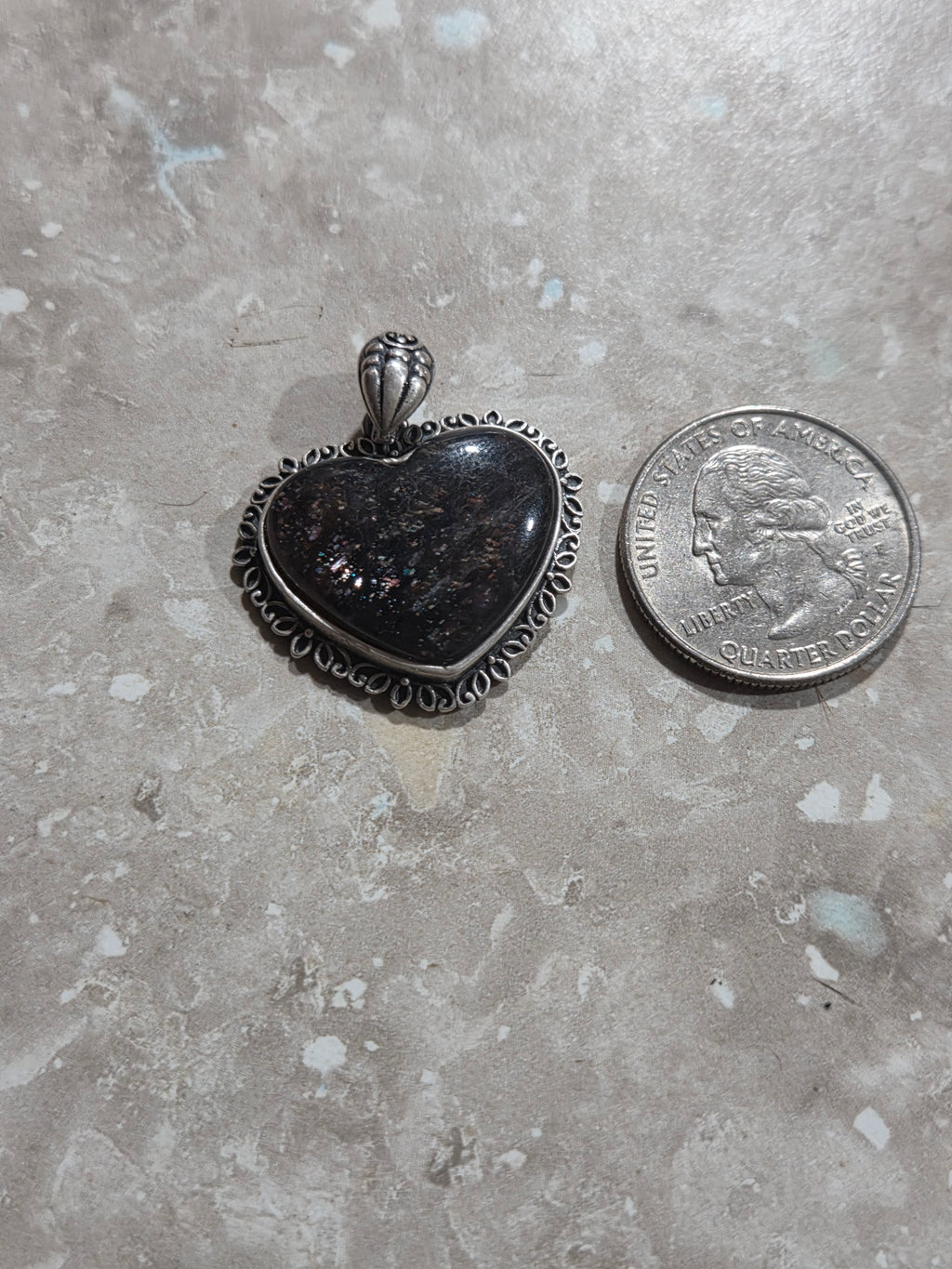 Iolite Heart Pendant