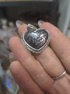 Iolite Heart Pendant